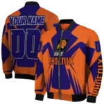custom phoenix suns spider mark purple bomber jacket best selling