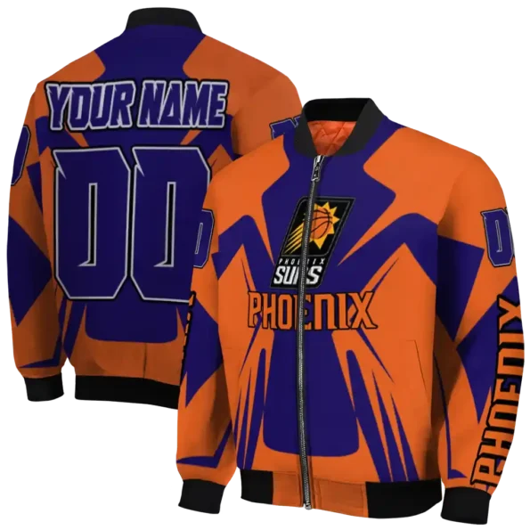 custom phoenix suns spider mark purple bomber jacket fashion forward