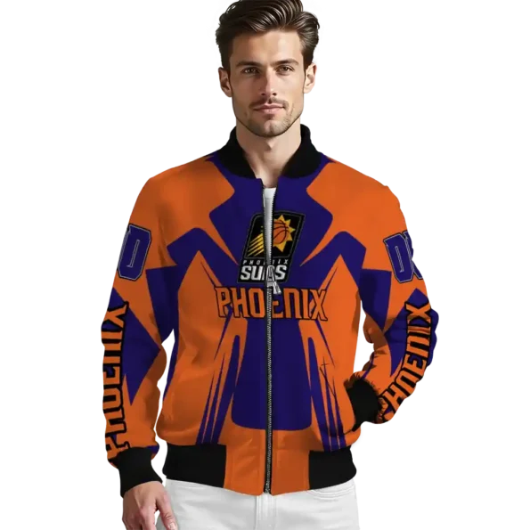 custom phoenix suns spider mark purple bomber jacket high quality