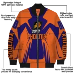 custom phoenix suns spider mark purple bomber jacket best selling