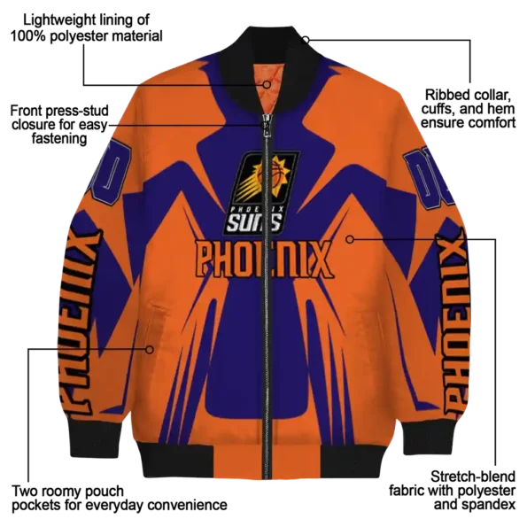 custom phoenix suns spider mark purple bomber jacket new arrival