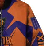 custom phoenix suns spider mark purple bomber jacket best selling