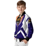 custom phoenix suns v stripes purple white bomber jacket best selling
