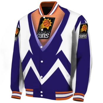 custom phoenix suns v stripes purple white varsity jacket best selling.webp