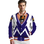 custom phoenix suns v stripes purple white varsity jacket best selling.webp
