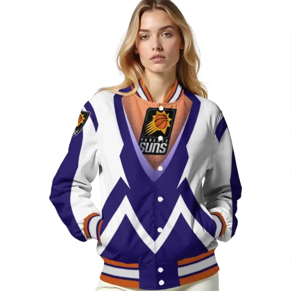 custom phoenix suns v stripes purple white varsity jacket latest model.webp