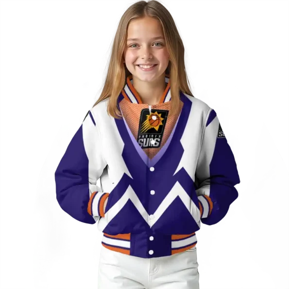 custom phoenix suns v stripes purple white varsity jacket top rated.webp