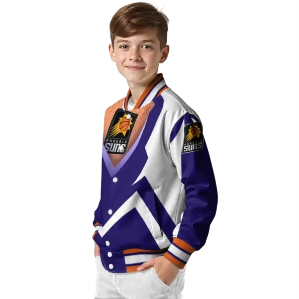 custom phoenix suns v stripes purple white varsity jacket trendy.webp