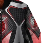 custom portland trail blazers mesh chest black bomber jacket best selling