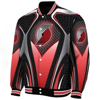 custom portland trail blazers mesh chest black varsity jacket best selling.webp