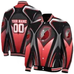 custom portland trail blazers mesh chest black varsity jacket best selling.webp