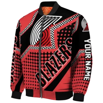 custom portland trail blazers star burst red bomber jacket best selling