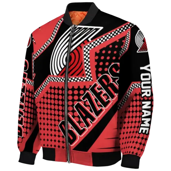 custom portland trail blazers star burst red bomber jacket best selling