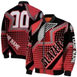 custom portland trail blazers star burst red bomber jacket best selling