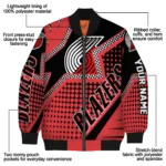 custom portland trail blazers star burst red bomber jacket best selling
