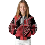 custom portland trail blazers star burst red bomber jacket best selling