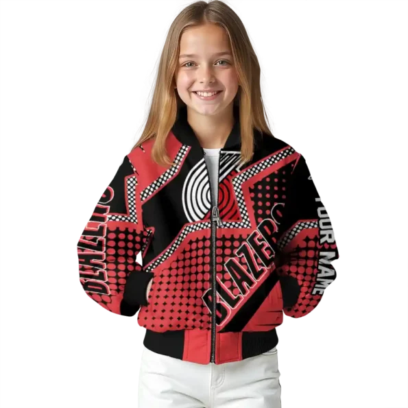 custom portland trail blazers star burst red bomber jacket top rated
