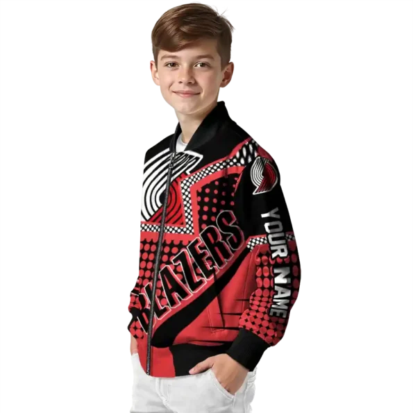 custom portland trail blazers star burst red bomber jacket trendy