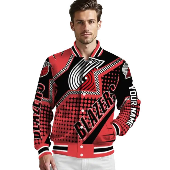 custom portland trail blazers star burst red varsity jacket high quality.webp