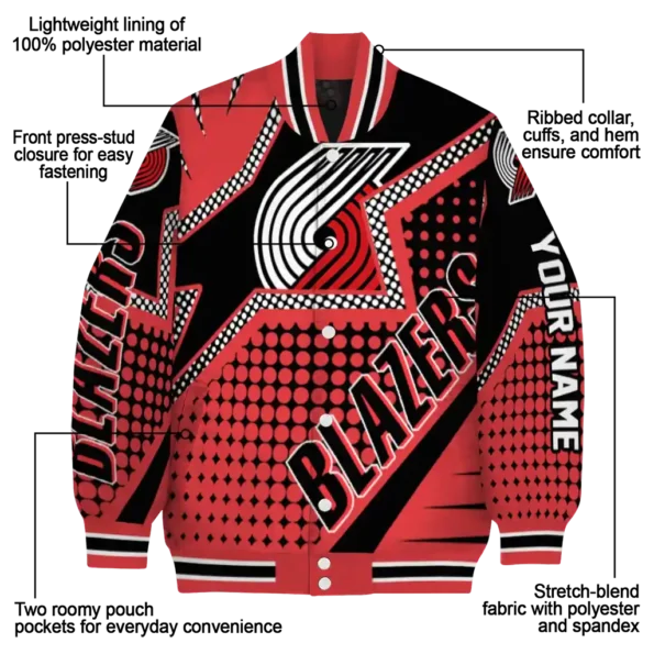 custom portland trail blazers star burst red varsity jacket new arrival.webp