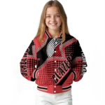 custom portland trail blazers star burst red varsity jacket best selling.webp