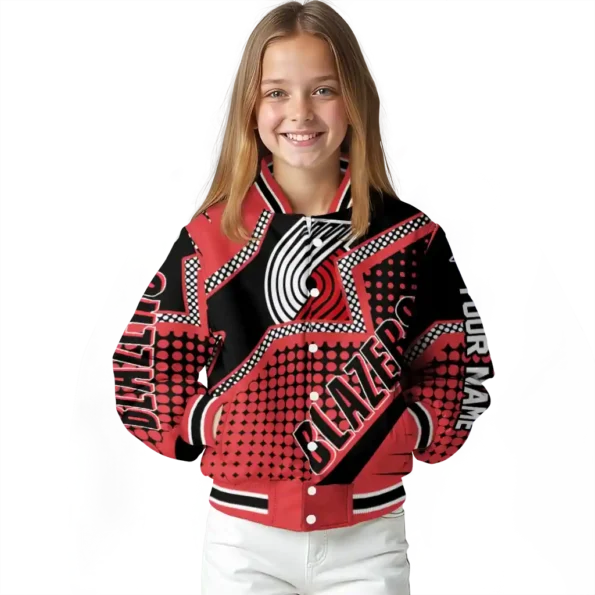 custom portland trail blazers star burst red varsity jacket top rated.webp