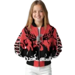 custom portland trail blazers winged blaze red white bomber jacket best selling