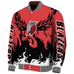 custom portland trail blazers winged blaze red white varsity jacket best selling.webp
