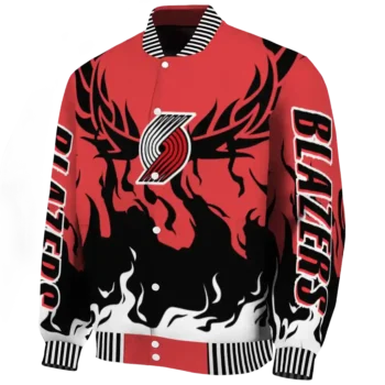 custom portland trail blazers winged blaze red white varsity jacket best selling.webp
