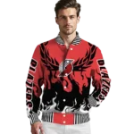 custom portland trail blazers winged blaze red white varsity jacket best selling.webp