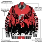 custom portland trail blazers winged blaze red white varsity jacket best selling.webp
