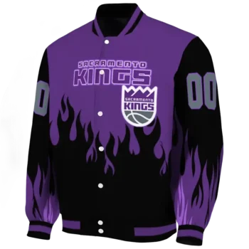 custom sacramento kings flame border purple black varsity jacket best selling.webp