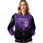 custom sacramento kings flame border purple black varsity jacket best selling.webp