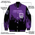 custom sacramento kings flame border purple black varsity jacket best selling.webp