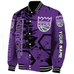 custom sacramento kings hexagon cluster purple black varsity jacket best selling.webp