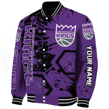 custom sacramento kings hexagon cluster purple black varsity jacket best selling.webp