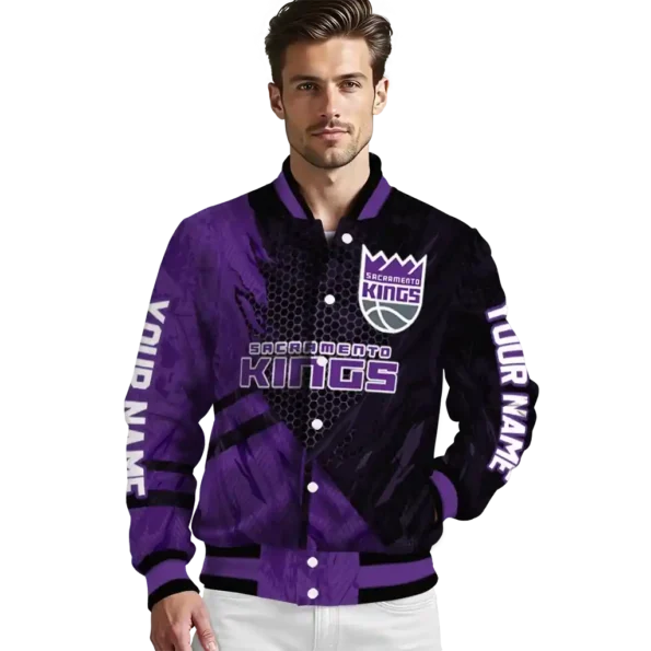 custom sacramento kings hexagon mesh purple black varsity jacket high quality.webp