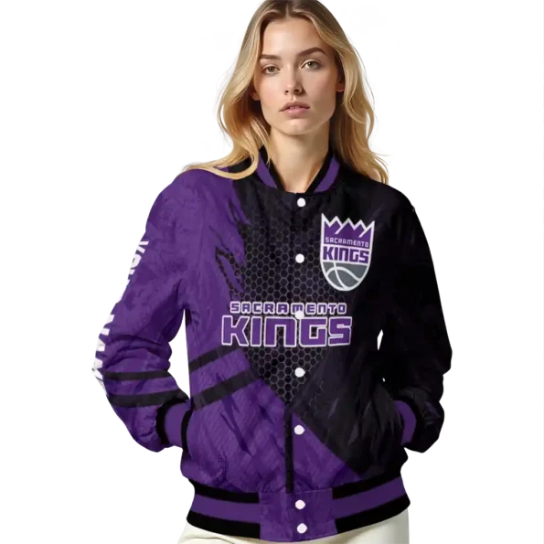 custom sacramento kings hexagon mesh purple black varsity jacket latest model.webp