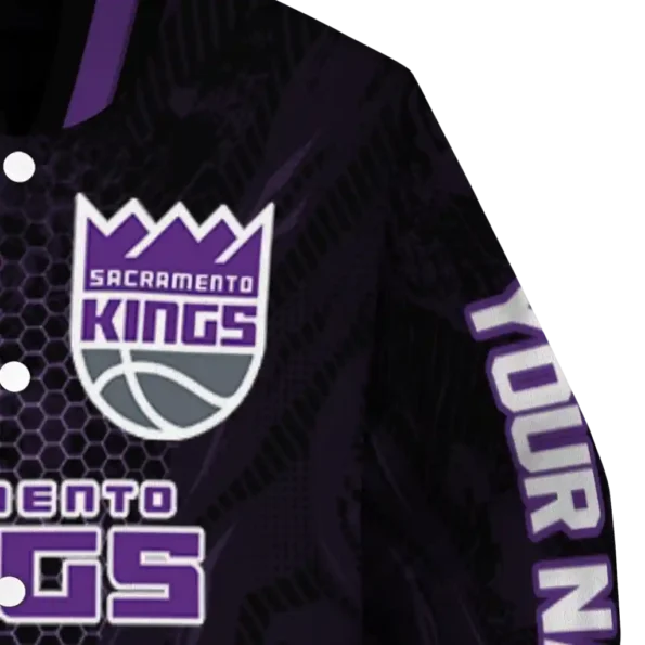 custom sacramento kings hexagon mesh purple black varsity jacket premium grade.webp