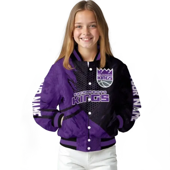 custom sacramento kings hexagon mesh purple black varsity jacket top rated.webp