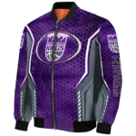 custom sacramento kings power plate purple bomber jacket best selling