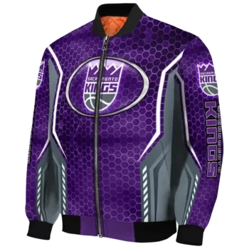 custom sacramento kings power plate purple bomber jacket best selling