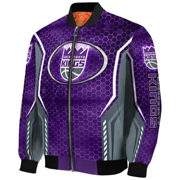 custom sacramento kings power plate purple bomber jacket best selling