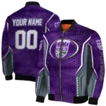 custom sacramento kings power plate purple bomber jacket best selling