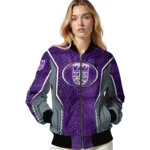 custom sacramento kings power plate purple bomber jacket best selling