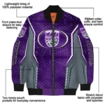 custom sacramento kings power plate purple bomber jacket best selling