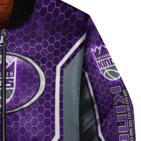 custom sacramento kings power plate purple bomber jacket premium grade