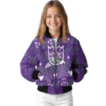 custom sacramento kings pyramid shapes purple bomber jacket best selling