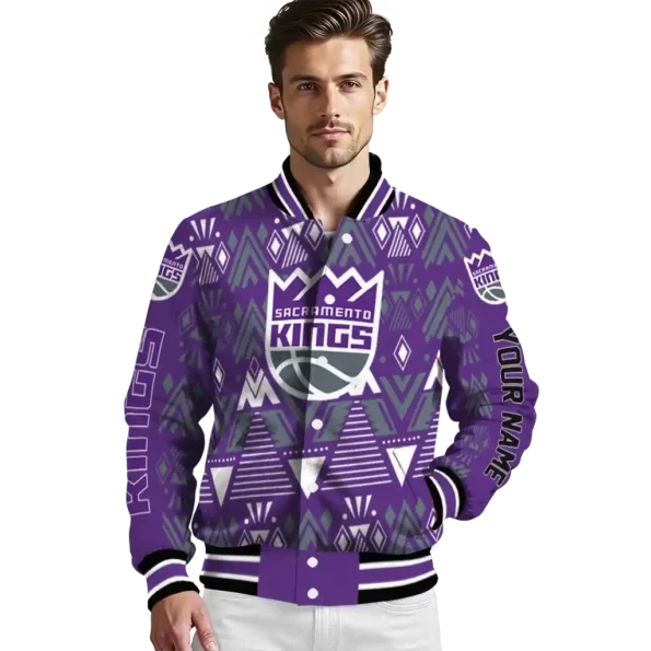 custom sacramento kings pyramid shapes purple varsity jacket high quality.webp