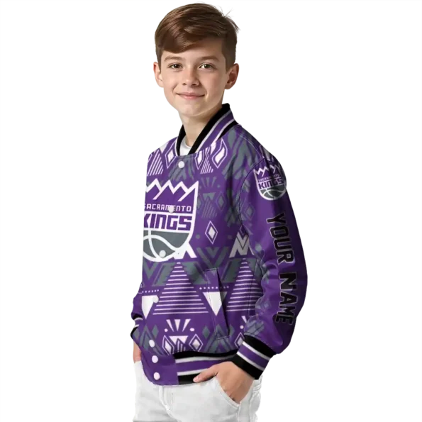 custom sacramento kings pyramid shapes purple varsity jacket trendy.webp